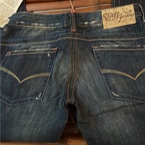 NWT . STAFF  Distressed Rare  28 / 32 Jeans .